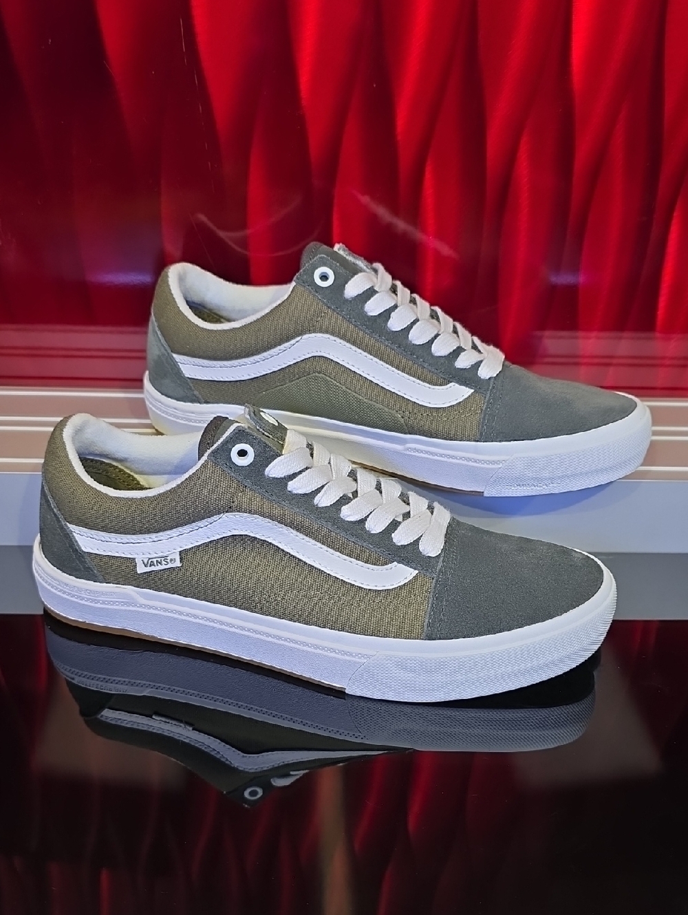 Vans Skate Old Skool Gothic Olive Medium Men’s 8 Women’s 9.5 Green White Low Top
